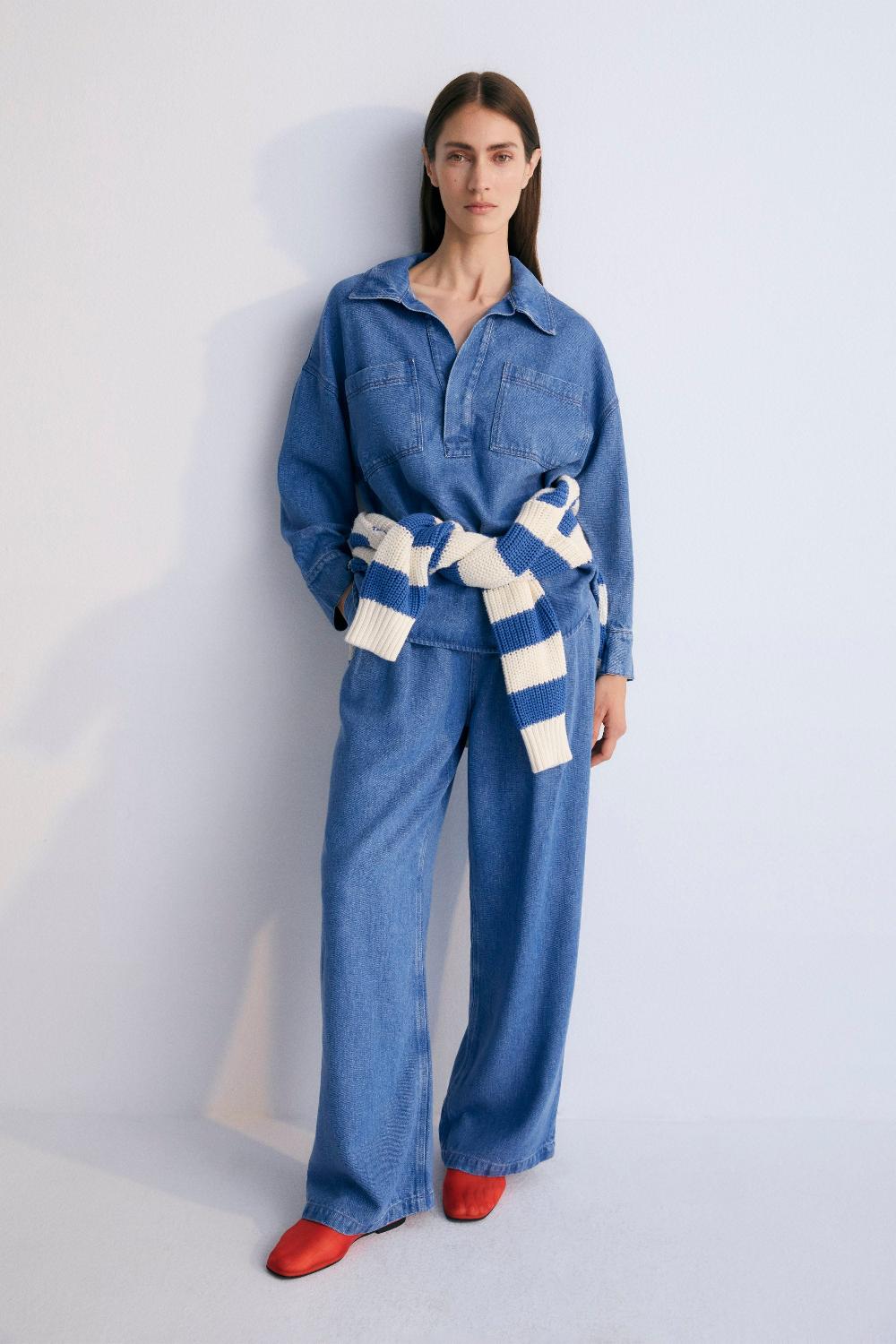 The New Society Micenas Mujer Pant Mid Mid Blue Denim