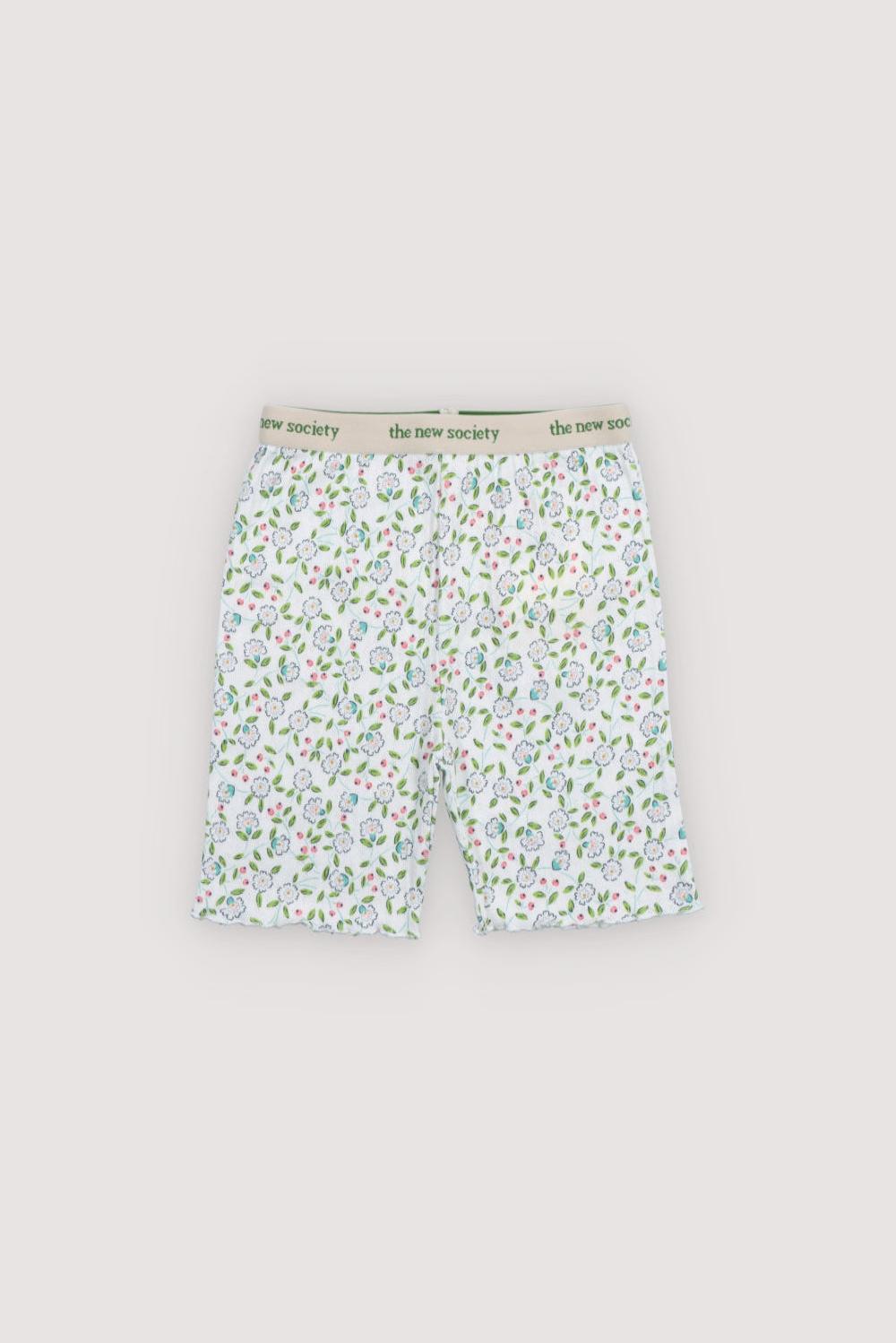 the new society Nicolette Biker Short Jasmine Flowers estampado
