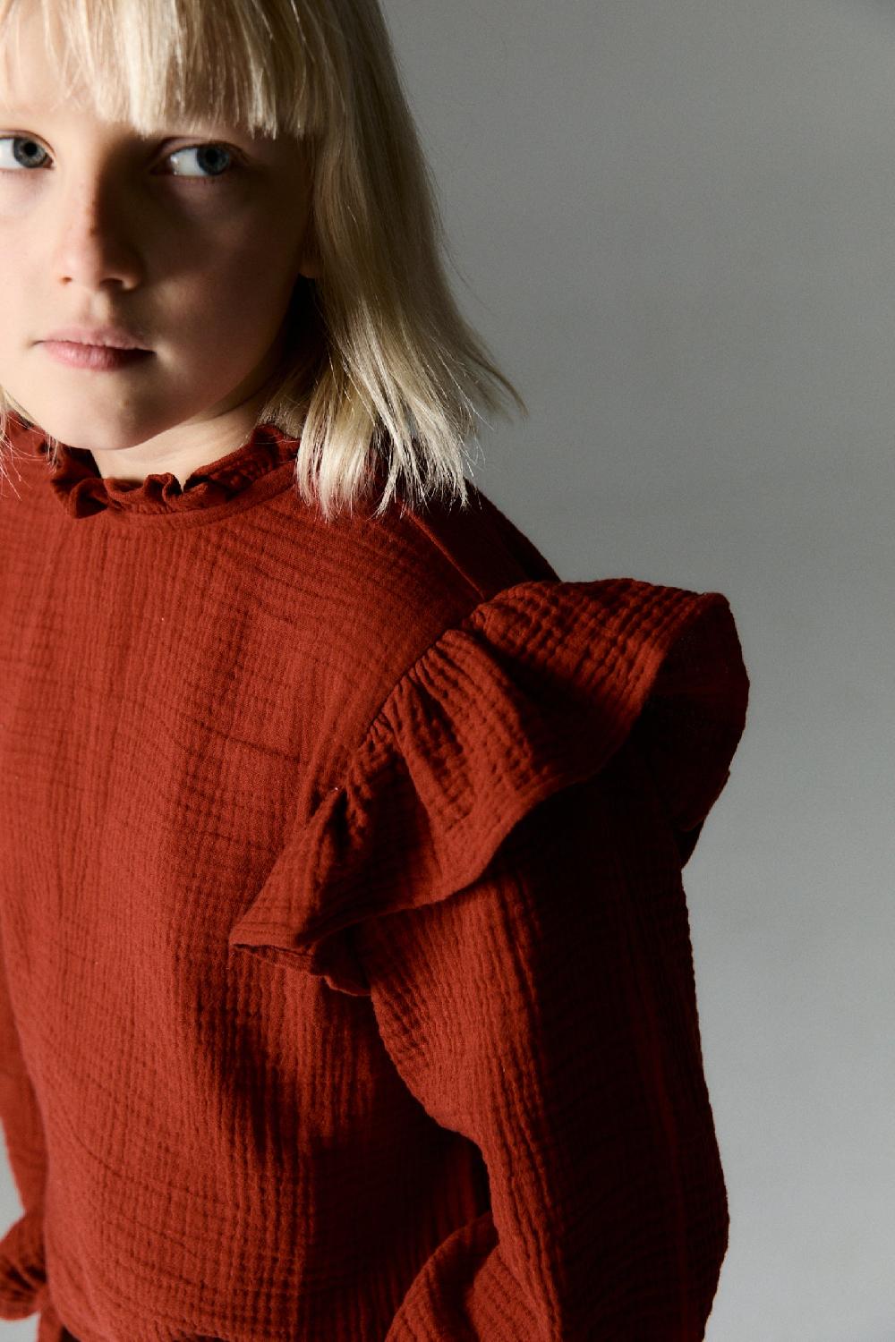 The New Society Blusa Glaciar Rubí Anochecer