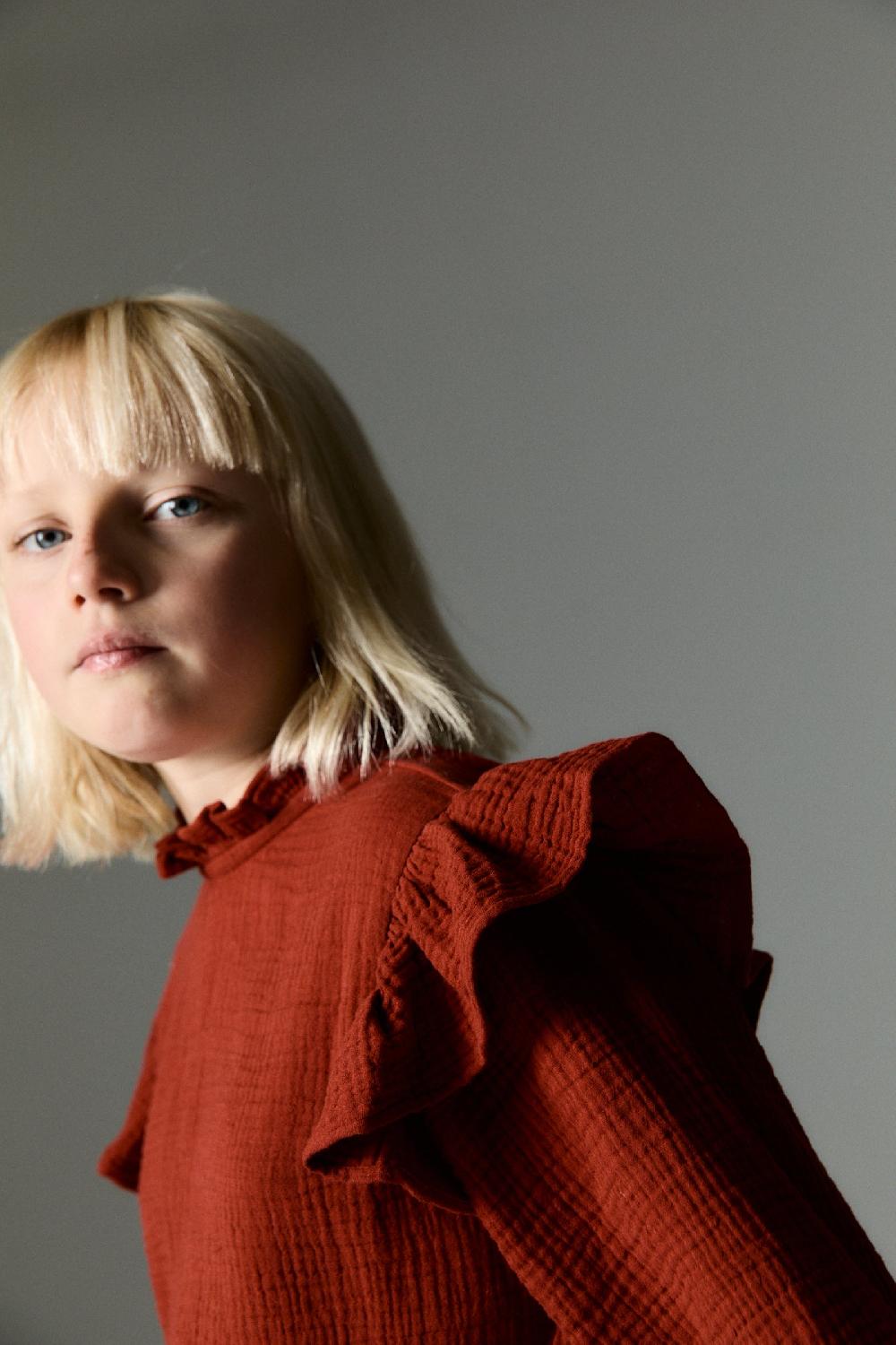 The New Society Blusa Glaciar Rubí Anochecer