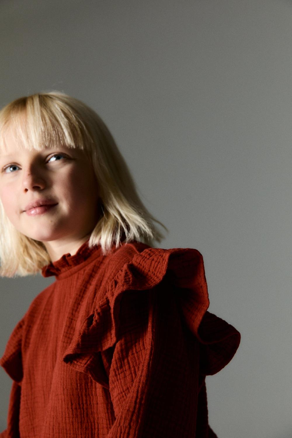 The New Society Blusa Glaciar Rubí Anochecer