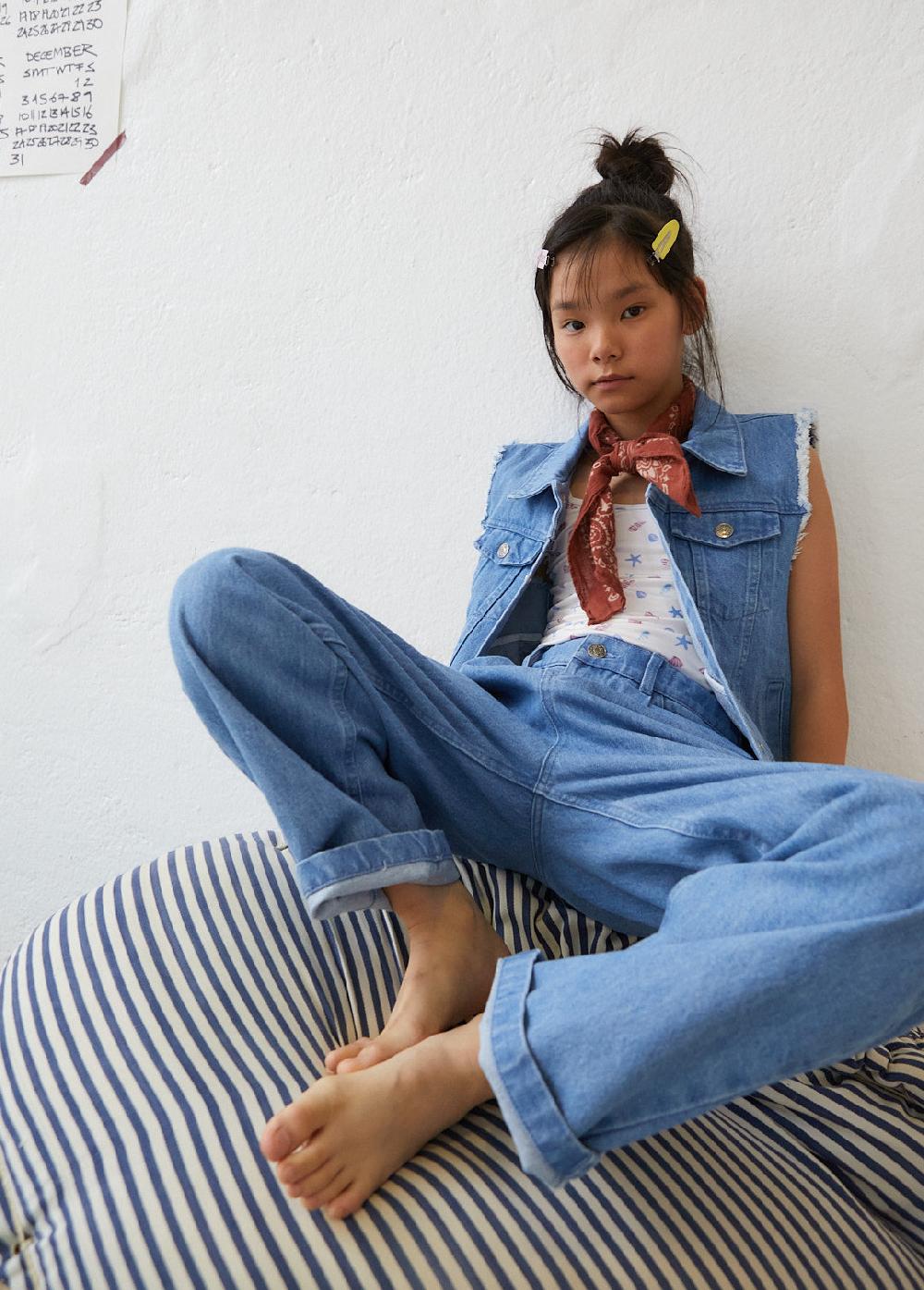 the new society Chaleco de mezclilla de bosque