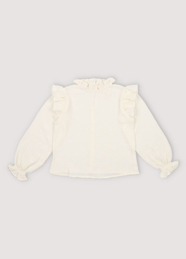 the new society Crema de vainilla de blusa glaciar