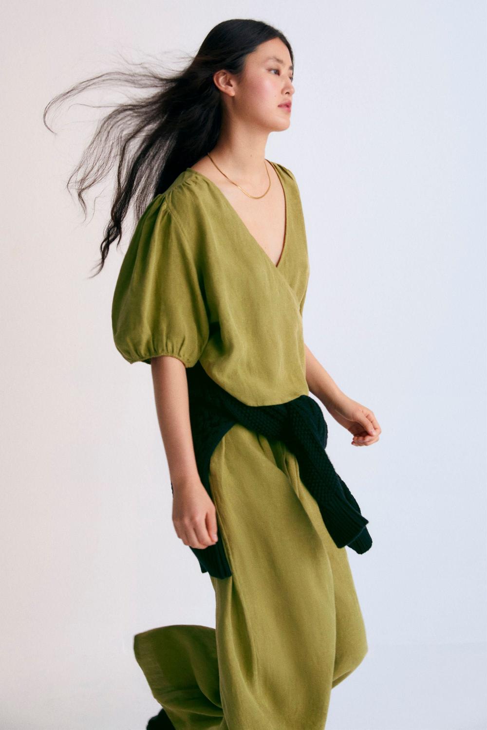 The New Society Hera Mujer Blusa Oliva