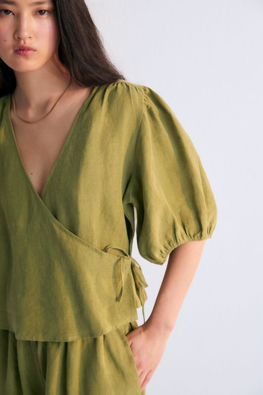 the new society Hera mujer blusa oliva