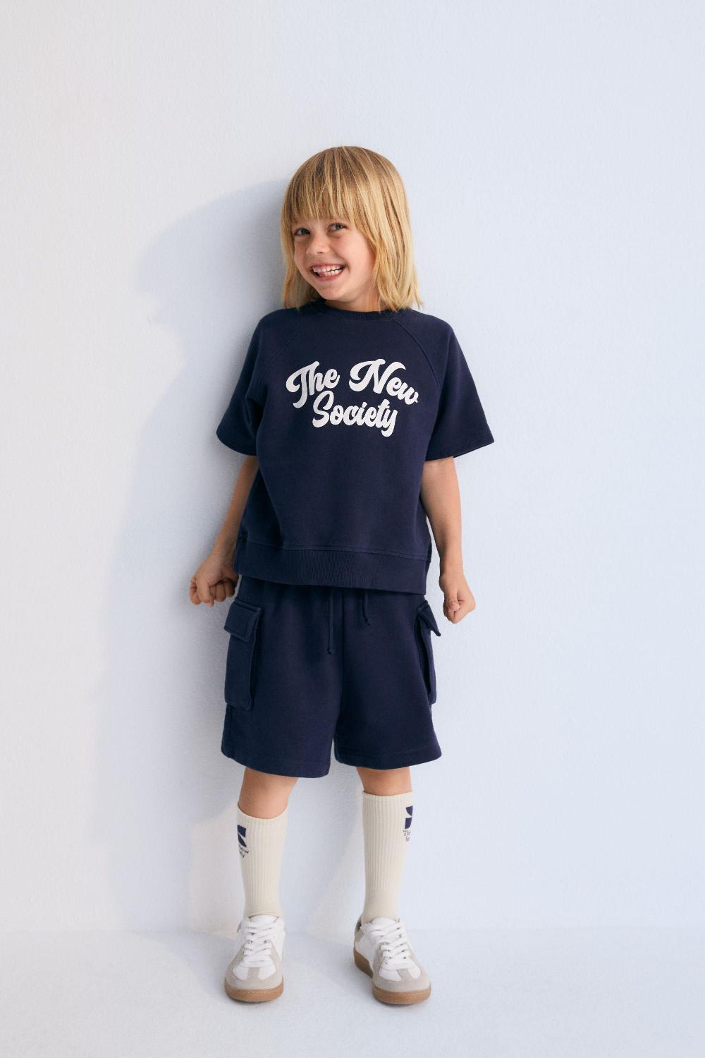 The New Society Manga Corta De Sudadera De Pylos