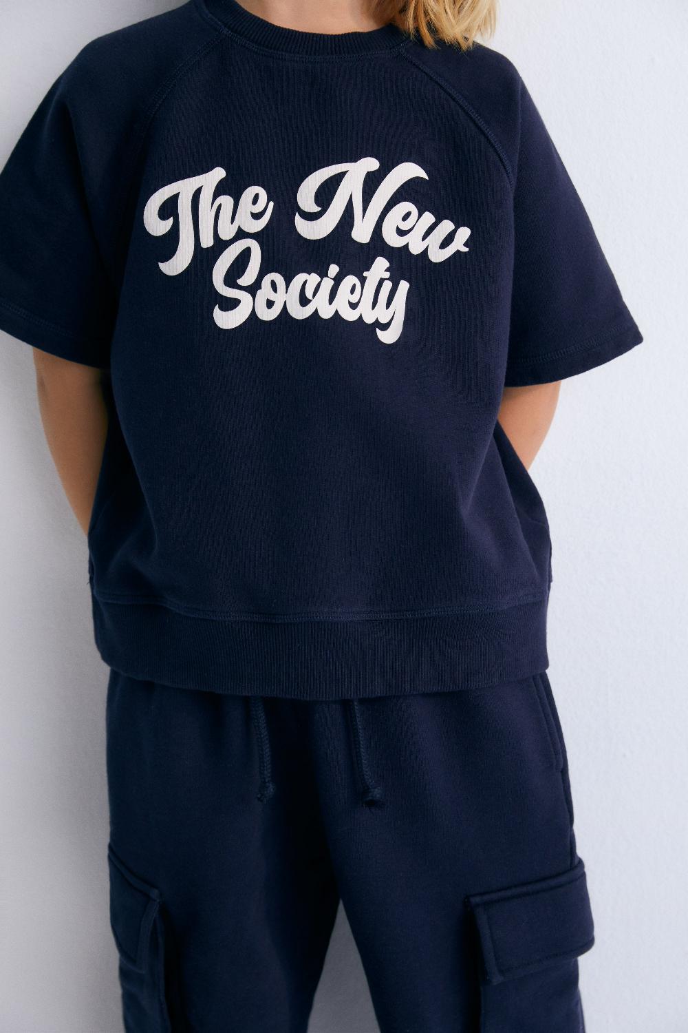 the new society Manga corta de sudadera de pylos