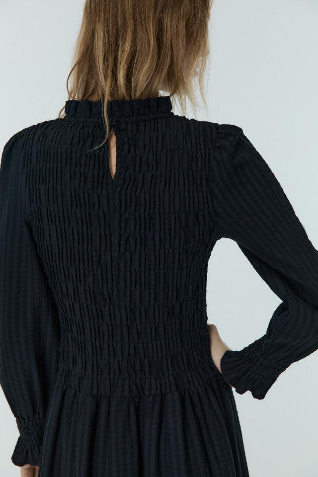 The New Society Marte Woman Dress Grafito Profundo