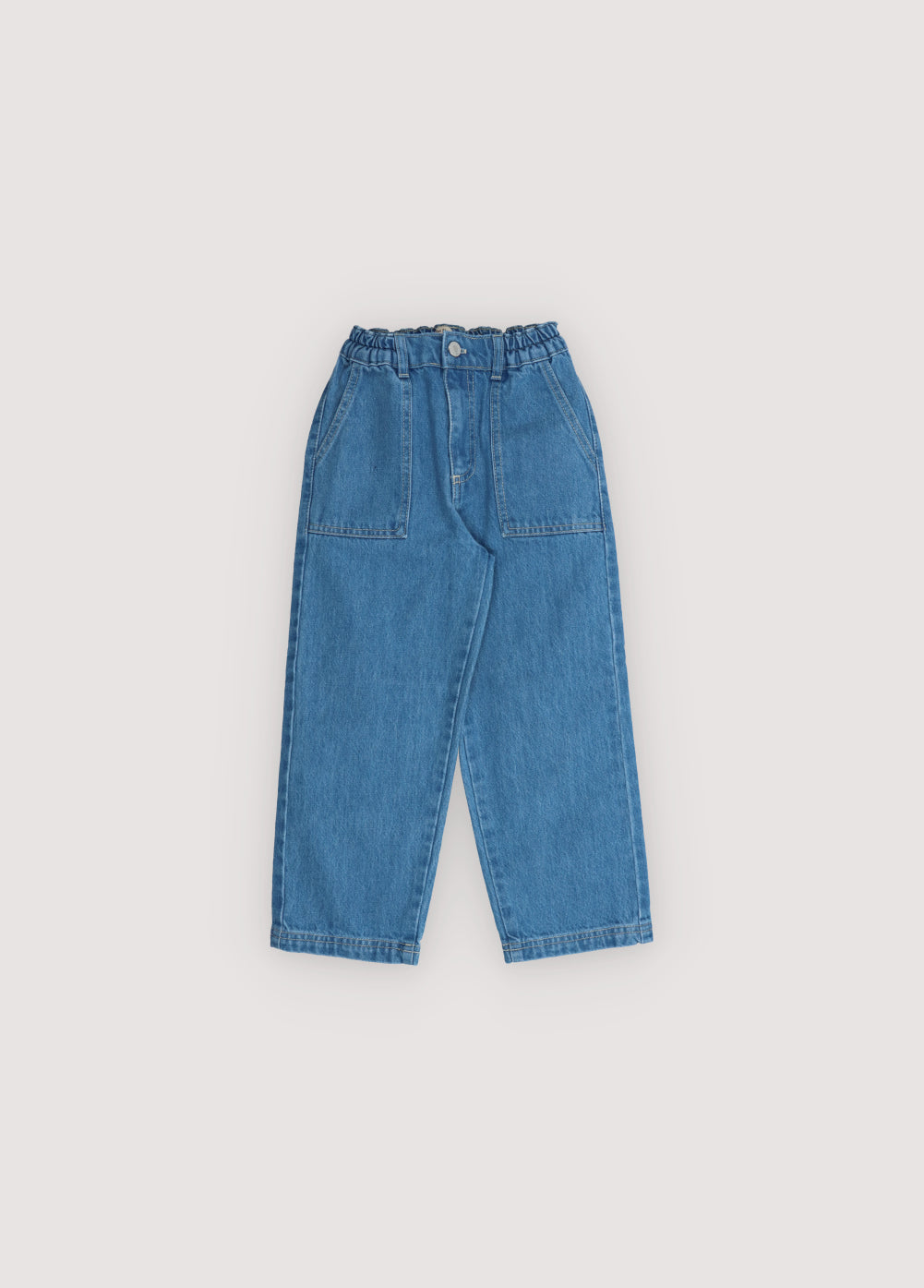 The New Society Meganisi Pant Mid Mid Blue Denim