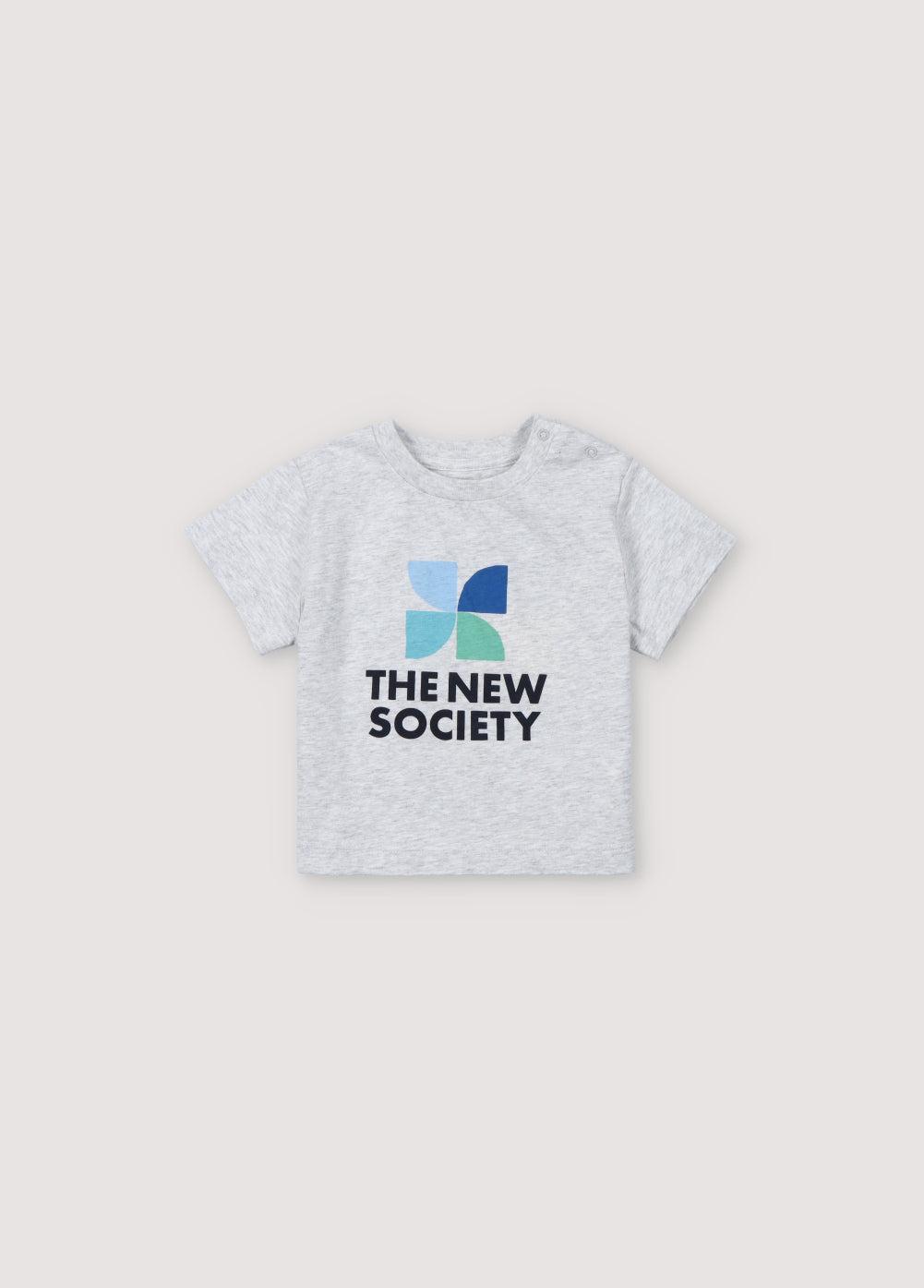 the new society Mykonos Baby Camiseta Gris Melange