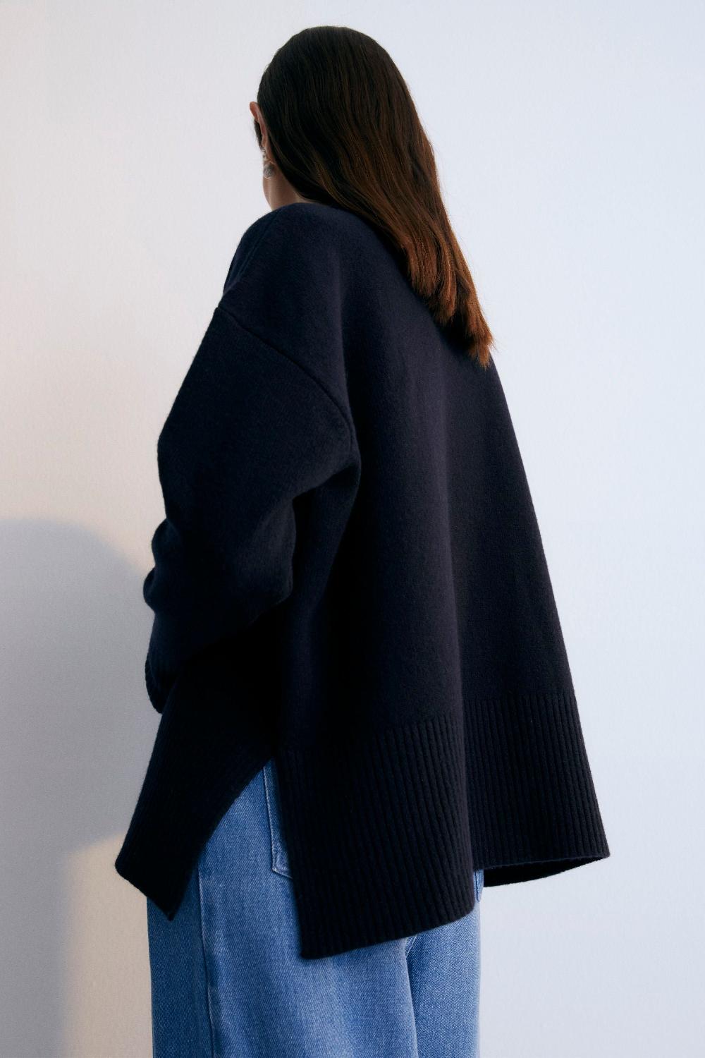 The New Society Nikos Woman Jumper Navy