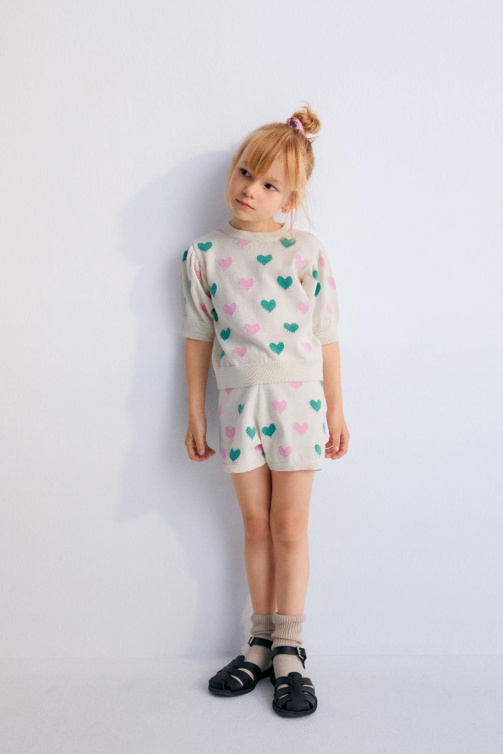 The New Society Oia Top Love Motif Multicolor