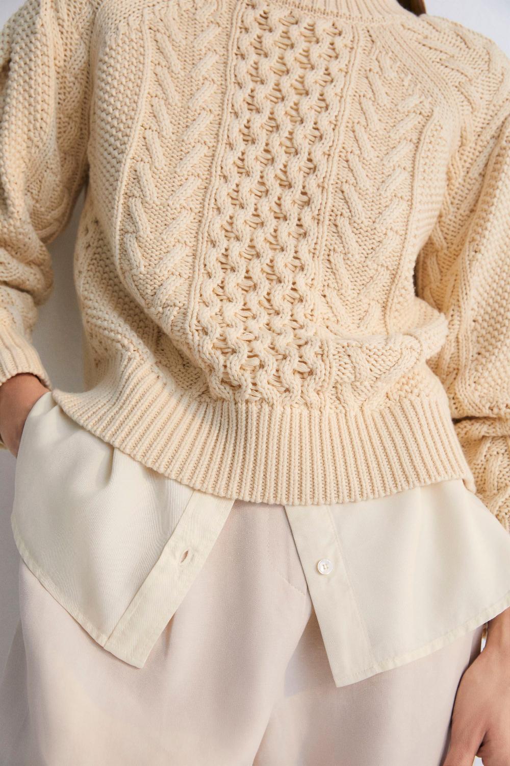 the new society Quios Woman Jumper Macadamia