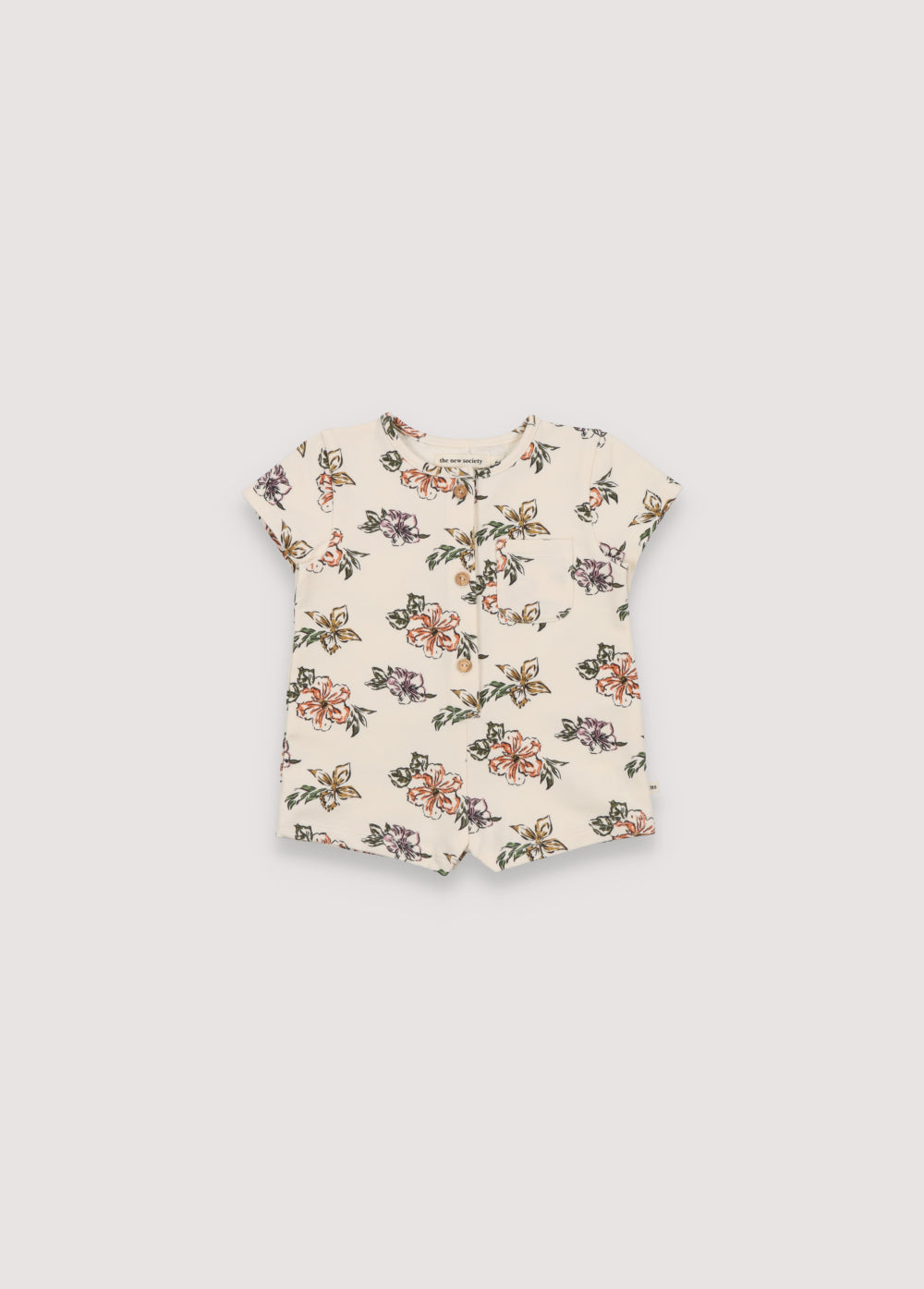 the new society Rancho baby romper hibiscus