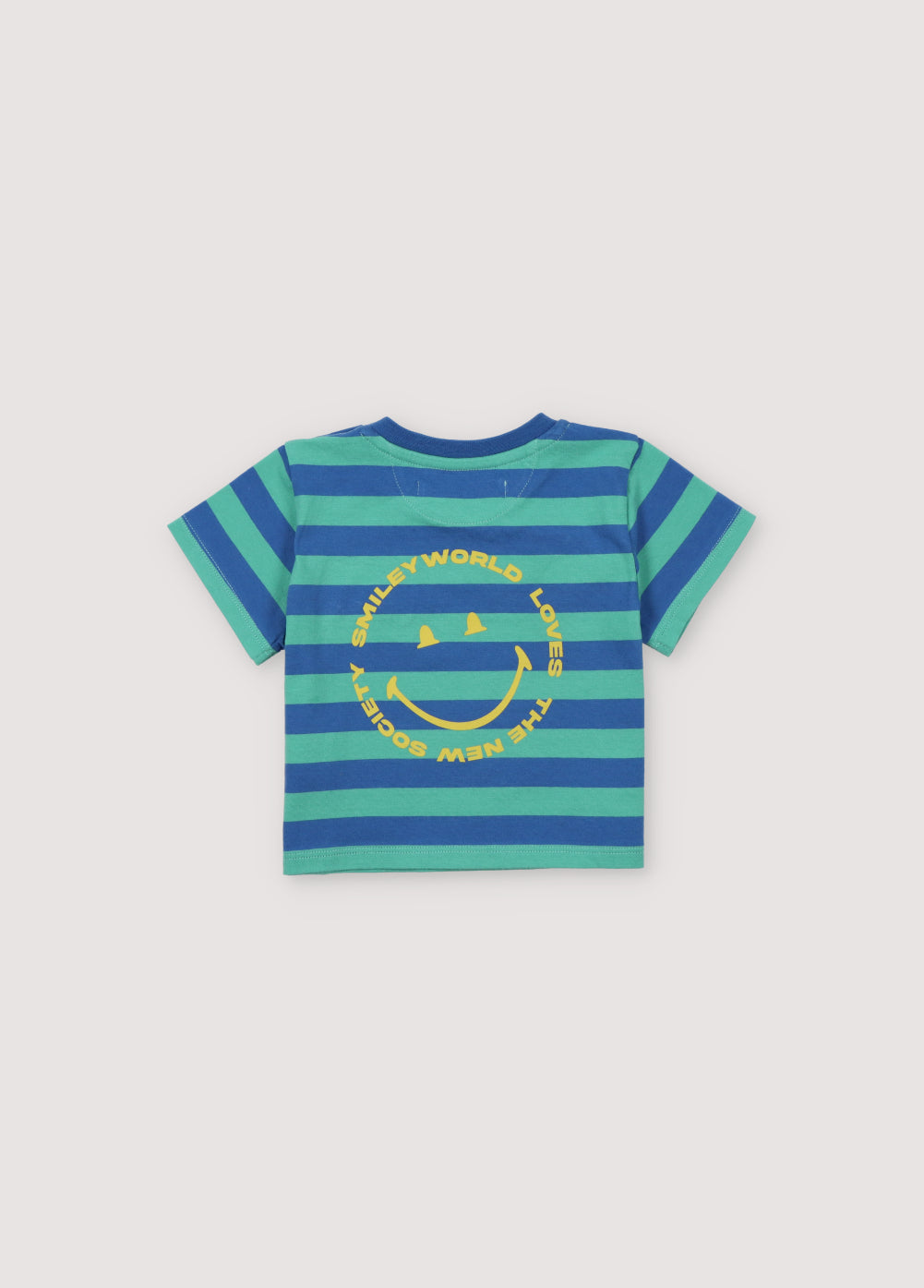 The New Society Smiley Baby Camiseta Rayas Cobalto