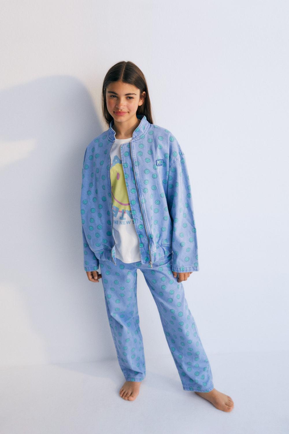 The New Society Smiley Denim Bomber SmileyWorld®