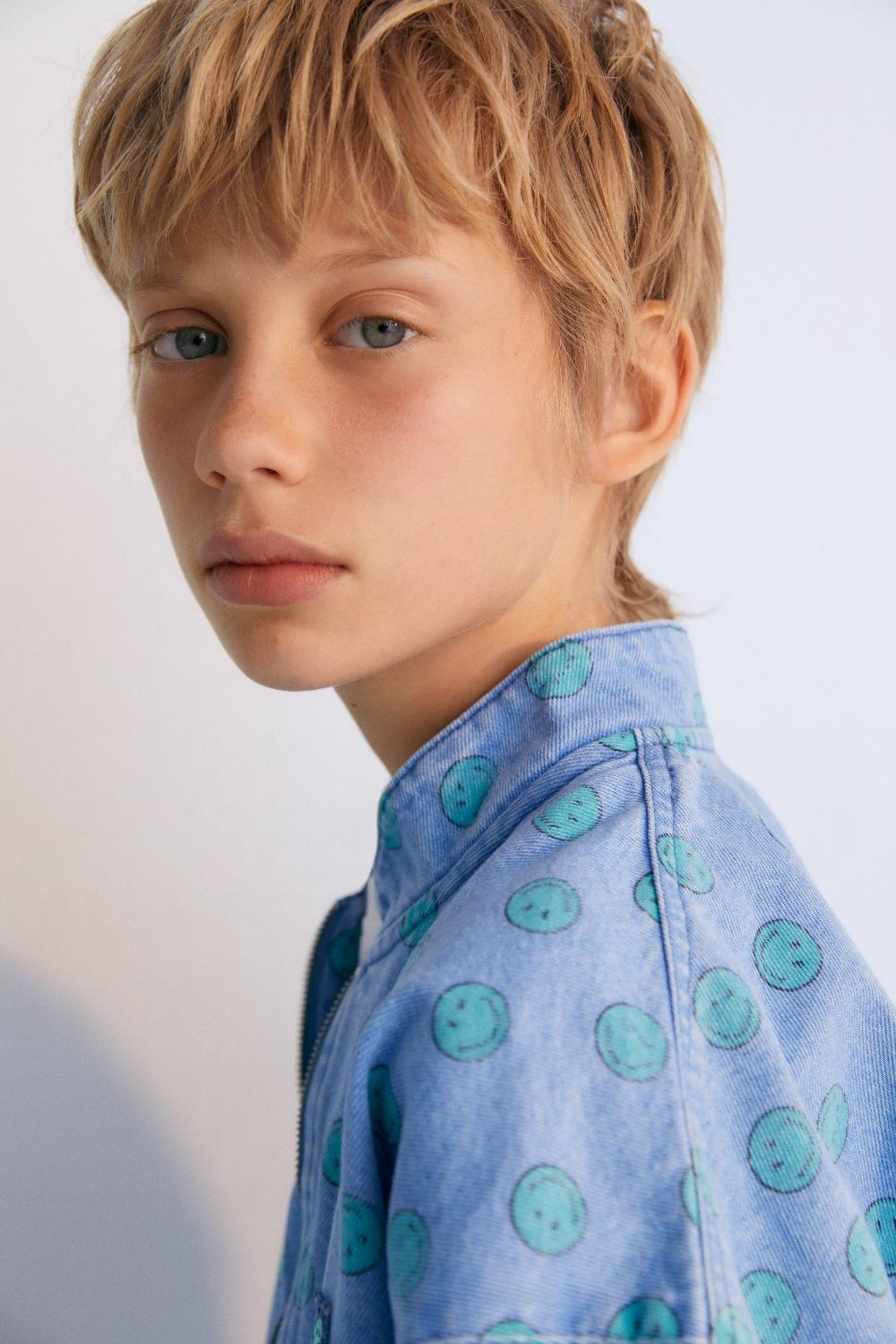 The New Society Smiley Denim Bomber SmileyWorld®