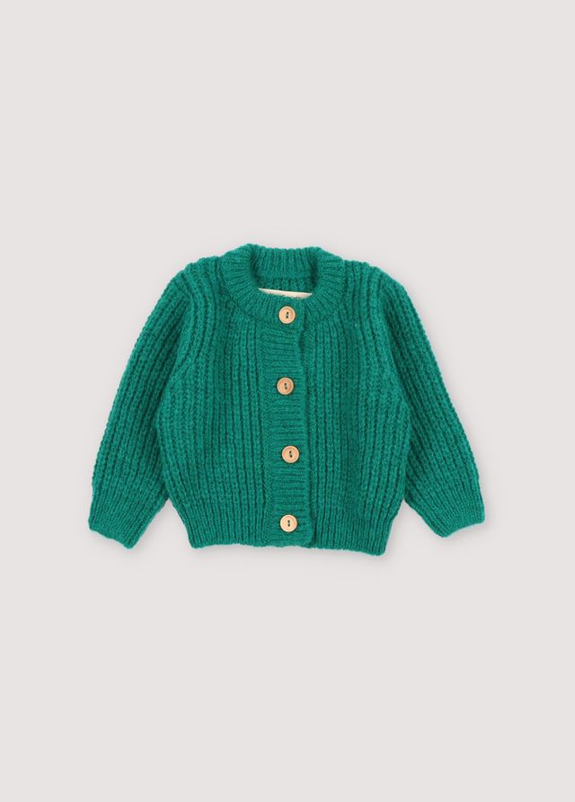 the new society Tampere baby cardigan retro verde