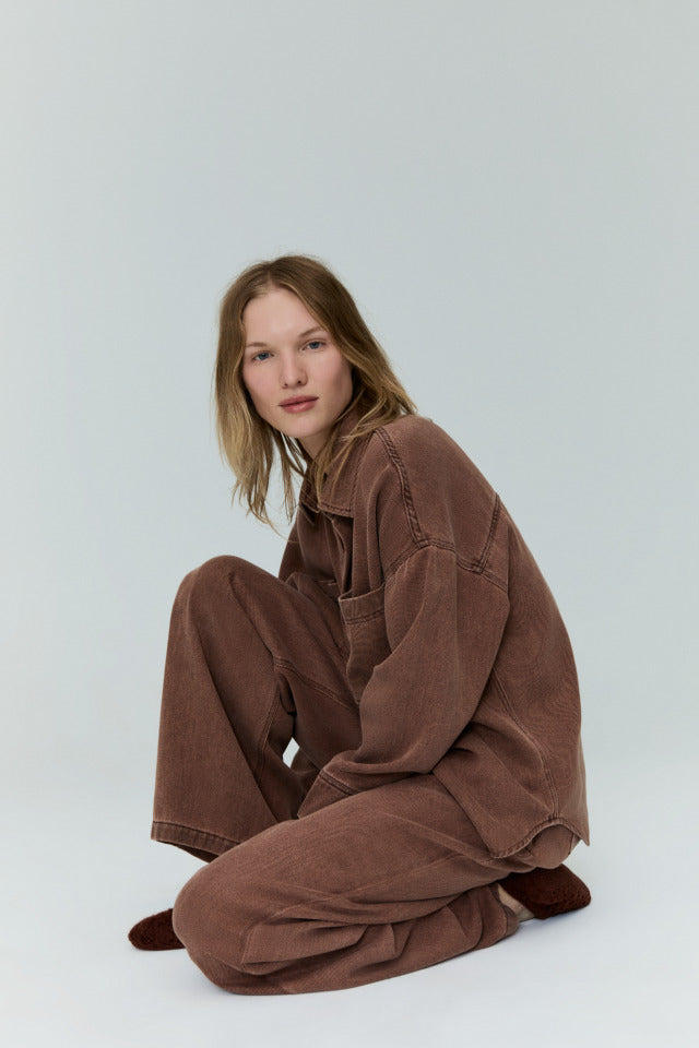 the new society Tribeca Woman Shirt Chestnut Glow