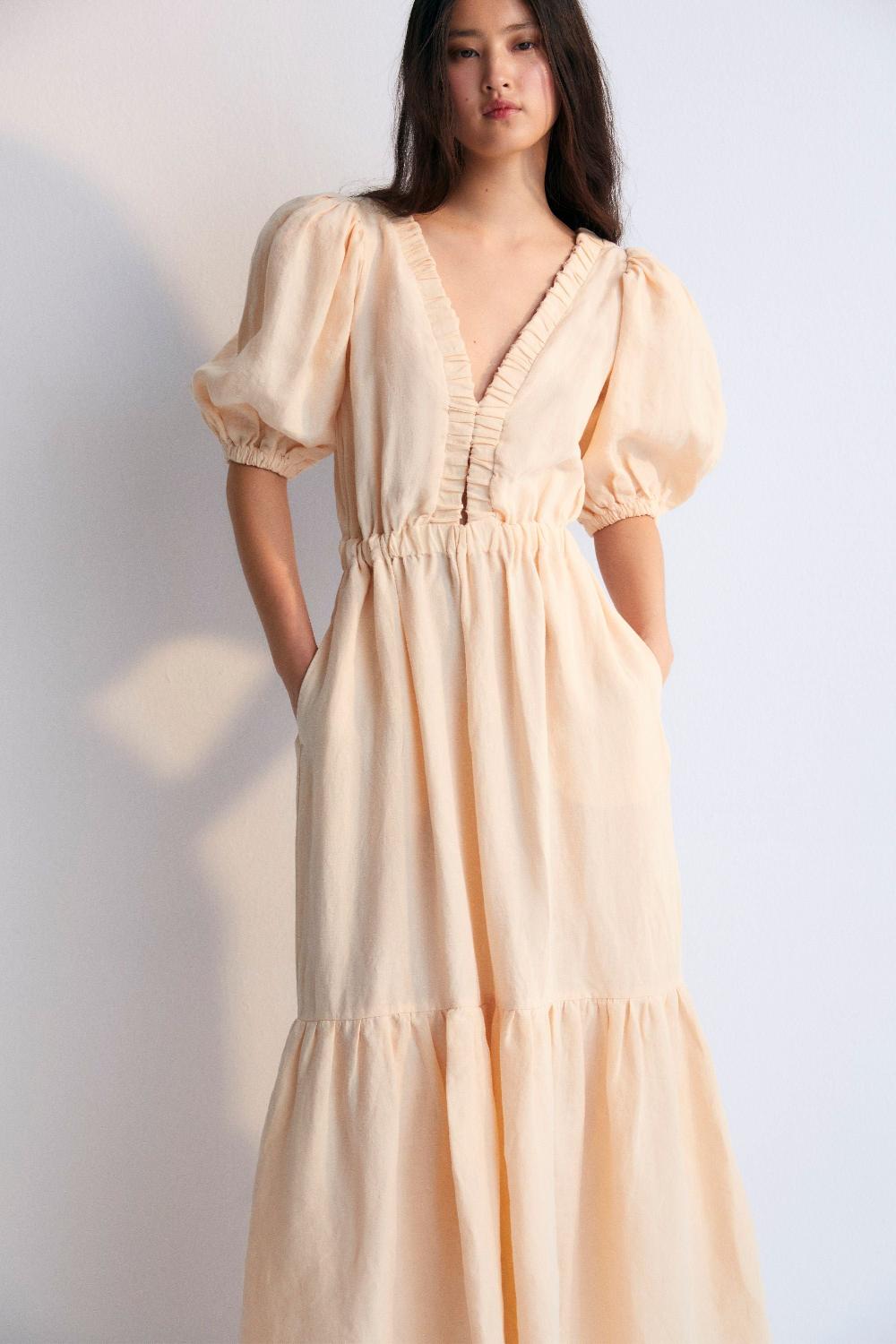 the new society Vestido de mujer Hera 3 macadamia