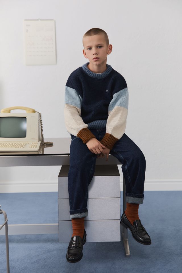 the new society Zernatt Jumper Midnight Navy