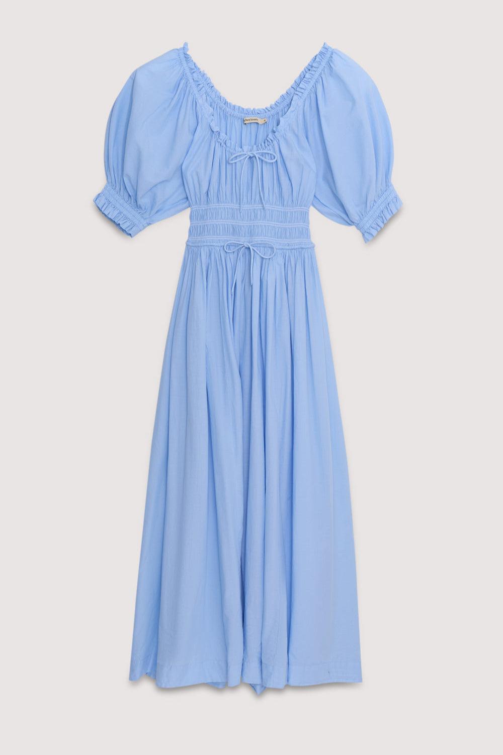 the new society Vestido de mujer eleni en polvo azul