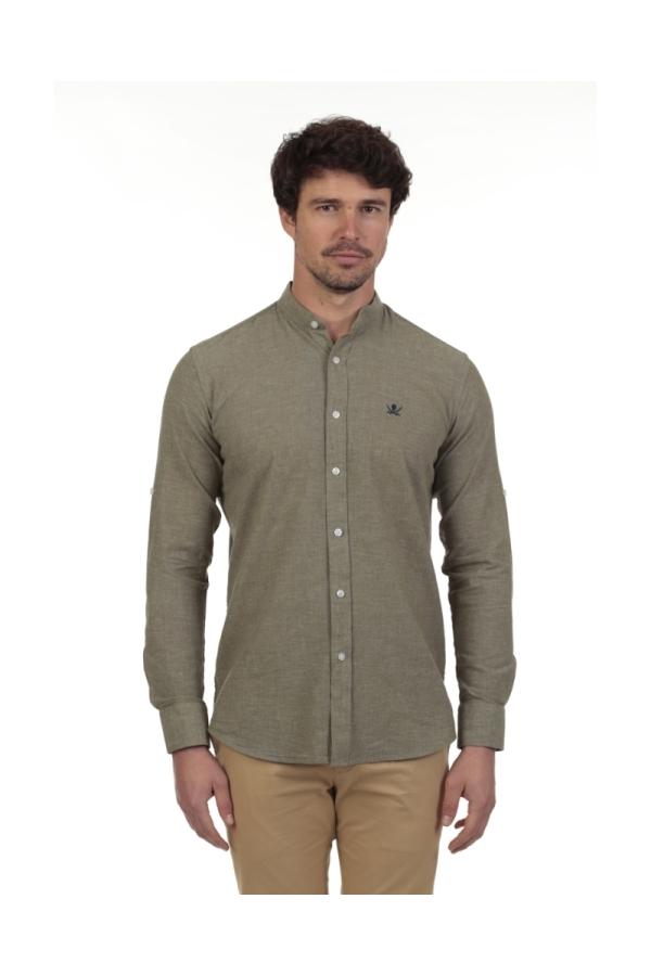 the time of bocha polo team Camisa Lino Cuello Mao Hombre The Time Of Bocha QV1MAO 709