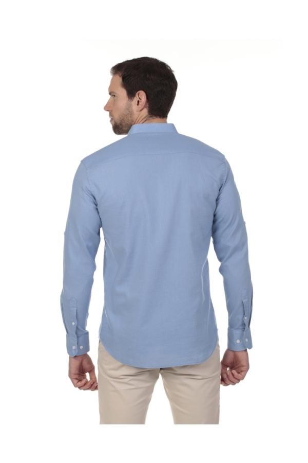 The Time Of Bocha Polo Team Camisa Lino Cuello Mao Hombre The Time Of Bocha QV1MAO 705