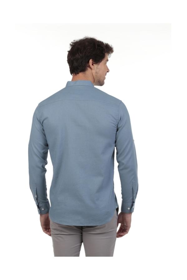 The Time Of Bocha Polo Team Camisa Lino Cuello Mao Hombre The Time Of Bocha QV1MAO 704