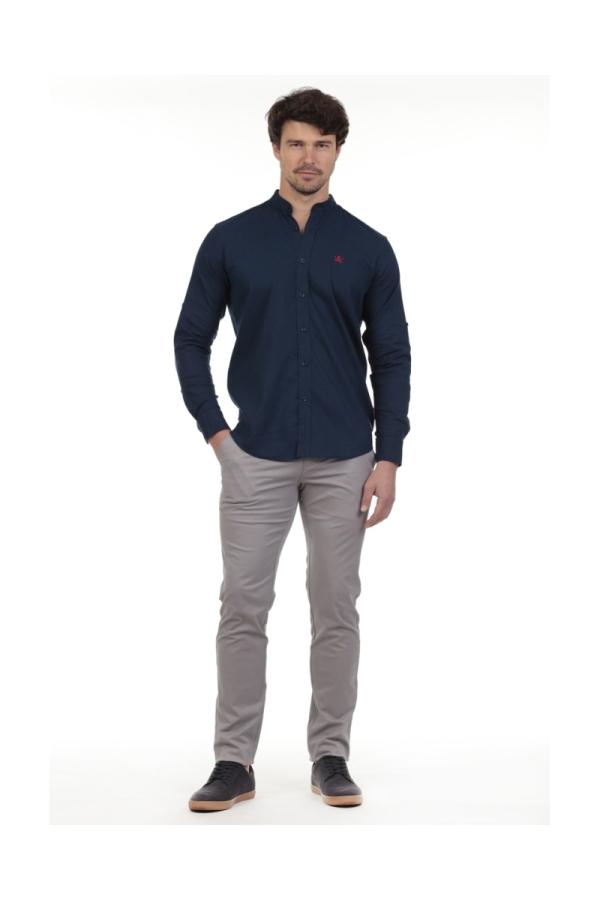 The Time Of Bocha Polo Team Camisa Lino Cuello Mao Hombre The Time Of Bocha QV1MAO 702