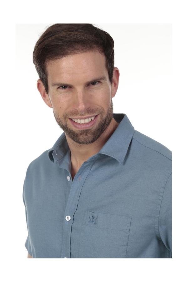 The Time Of Bocha Polo Team Camisa Lino Manga Corta Hombre The Time Of Bocha QV1CCORTA 804