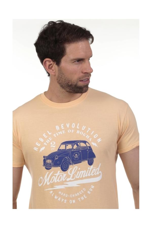 The Time Of Bocha Polo Team Camiseta 2Cv Hombre The Time Of Bocha QV1C09 Apricot