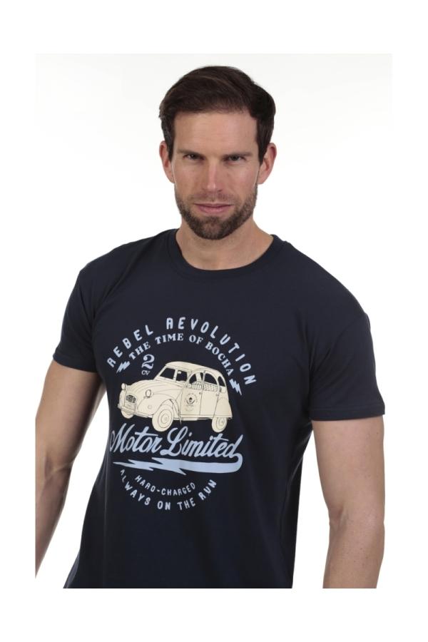 The Time Of Bocha Polo Team Camiseta 2Cv Hombre The Time Of Bocha QV1C09 Marino