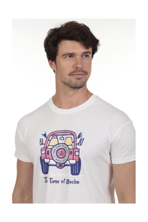 The Time Of Bocha Polo Team Camiseta 4X4 Hombre The Time Of Bocha QV1C11 Blanco