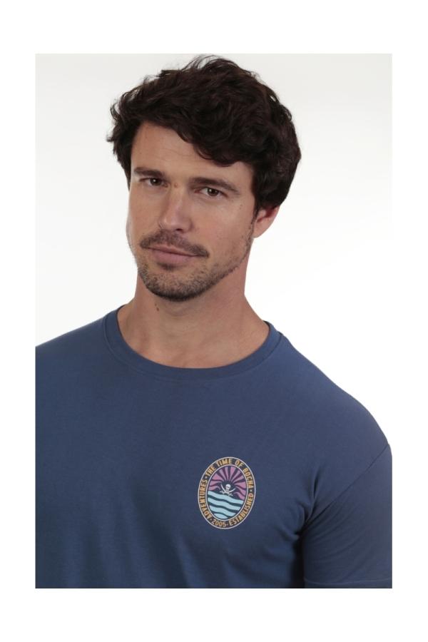 The Time Of Bocha Polo Team Camiseta Adventure Hombre The Time Of Bocha QV1C06 Denim