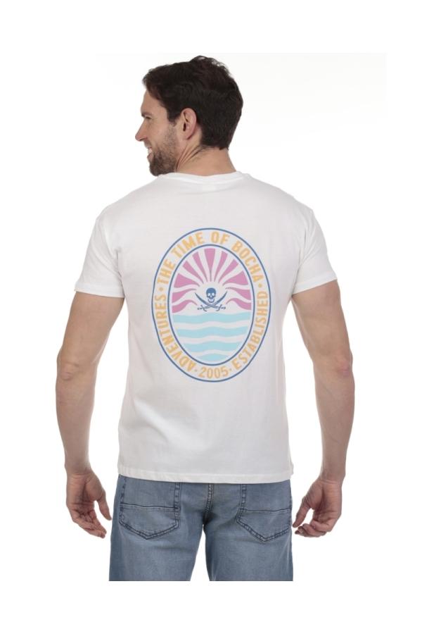 The Time Of Bocha Polo Team Camiseta Adventure Hombre The Time Of Bocha QV1C06 Blanco