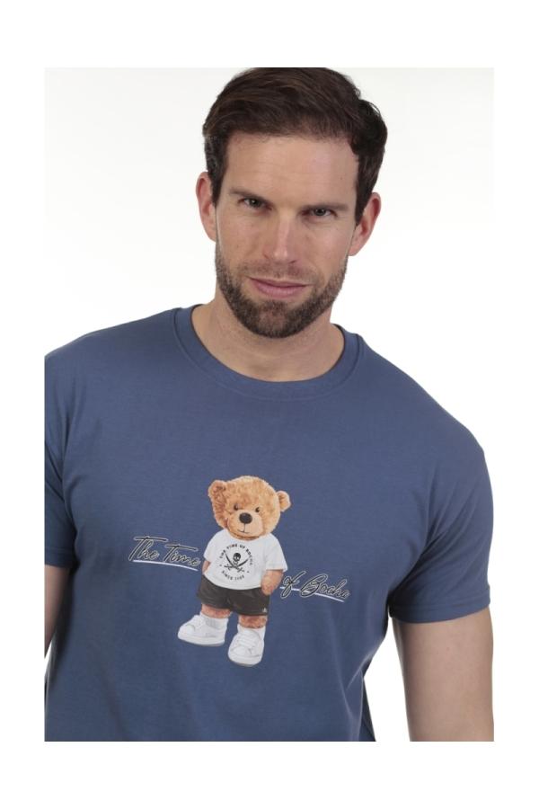 The Time Of Bocha Polo Team Camiseta Bear Hombre The Time Of Bocha QV1C21 Denim