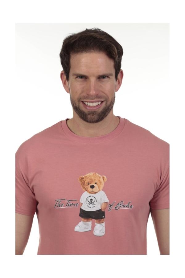 The Time Of Bocha Polo Team Camiseta Bear Hombre The Time Of Bocha QV1C21 Rosa