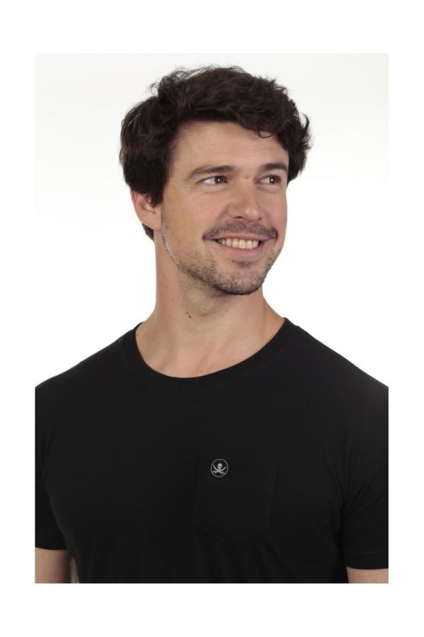 The Time Of Bocha Polo Team Camiseta Bolsillo Hombre The Time Of Bocha QV1C42 Negro