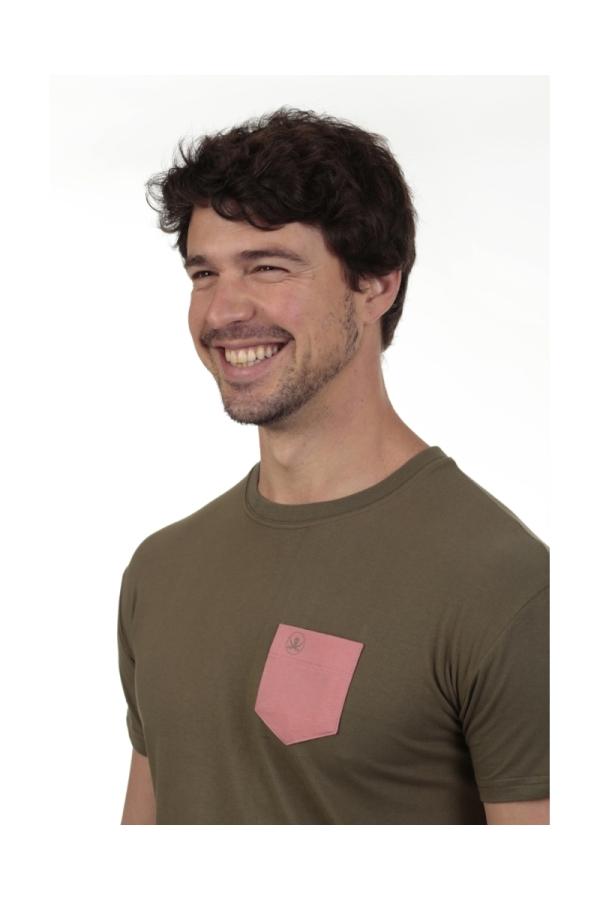 The Time Of Bocha Polo Team Camiseta Bolsillo Hombre The Time Of Bocha QV1C42 Kaki