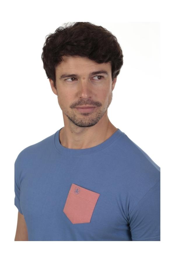 The Time Of Bocha Polo Team Camiseta Bolsillo Hombre The Time Of Bocha QV1C42 Azul.Jea