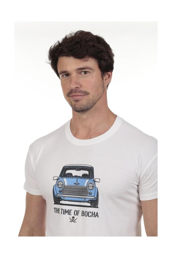 The Time Of Bocha Polo Team Camiseta Car Hombre The Time Of Bocha QV1C12 Blanco