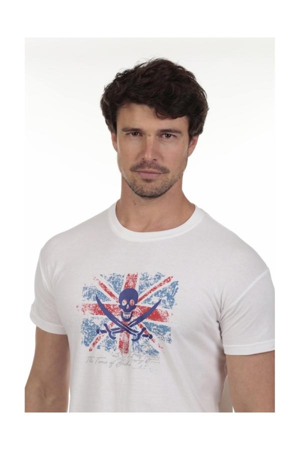 The Time Of Bocha Polo Team Camiseta England Hombre The Time Of Bocha QV1C03 Blanco