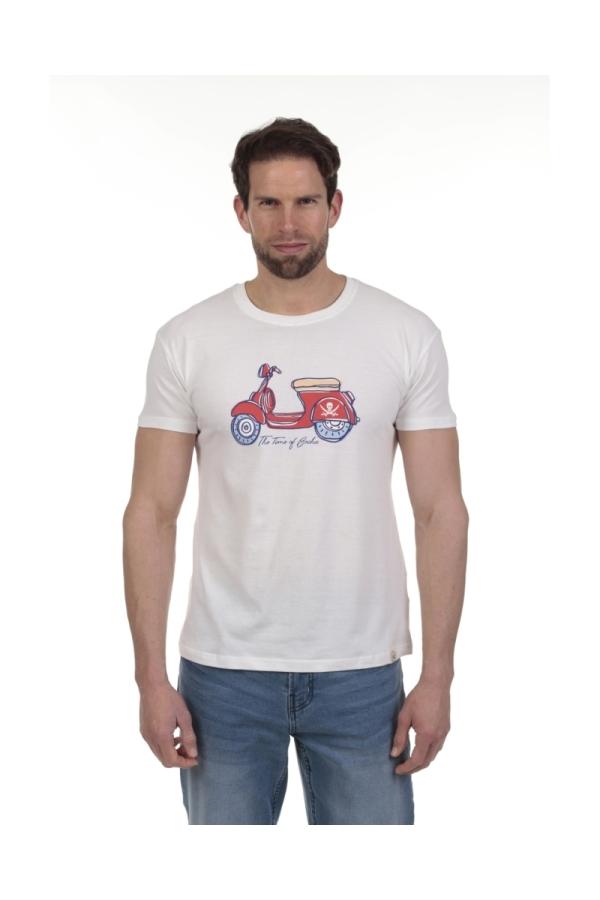 the time of bocha polo team Camiseta Little Moto Hombre The Time Of Bocha QV1C26 Blanco