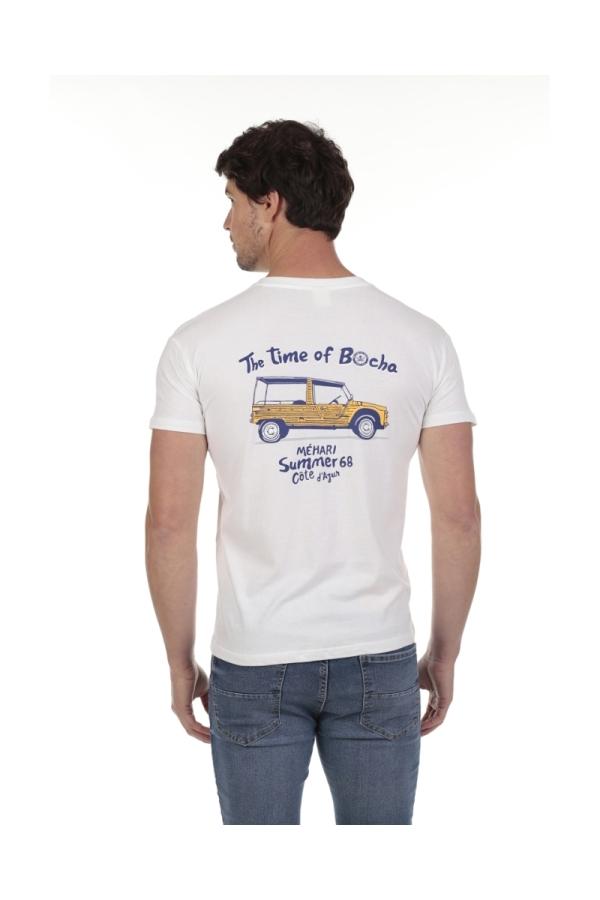 The Time Of Bocha Polo Team Camiseta Mehari Hombre The Time Of Bocha QV1C10 Blanco