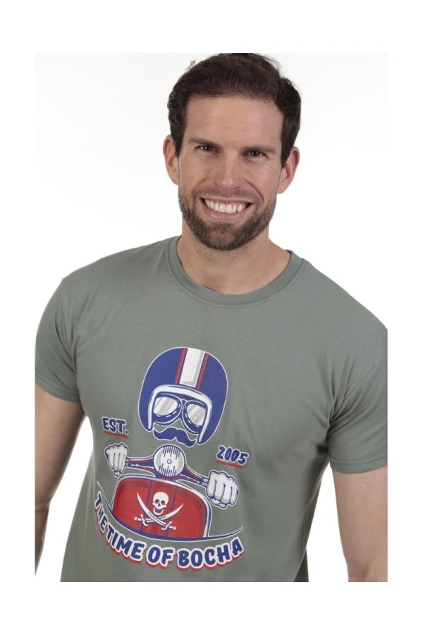 The Time Of Bocha Polo Team Camiseta Motorino 2005 Hombre The Time Of Bocha QV1C07 Verde
