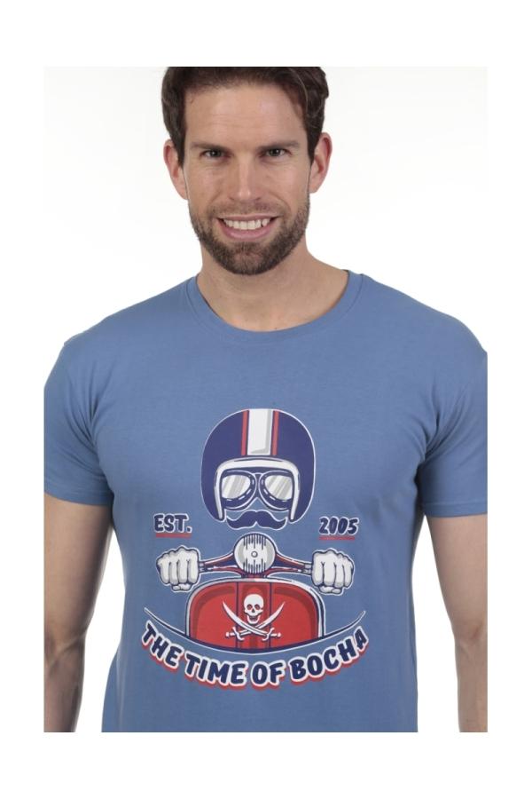 The Time Of Bocha Polo Team Camiseta Motorino 2005 Hombre The Time Of Bocha QV1C07 Azul.Vin