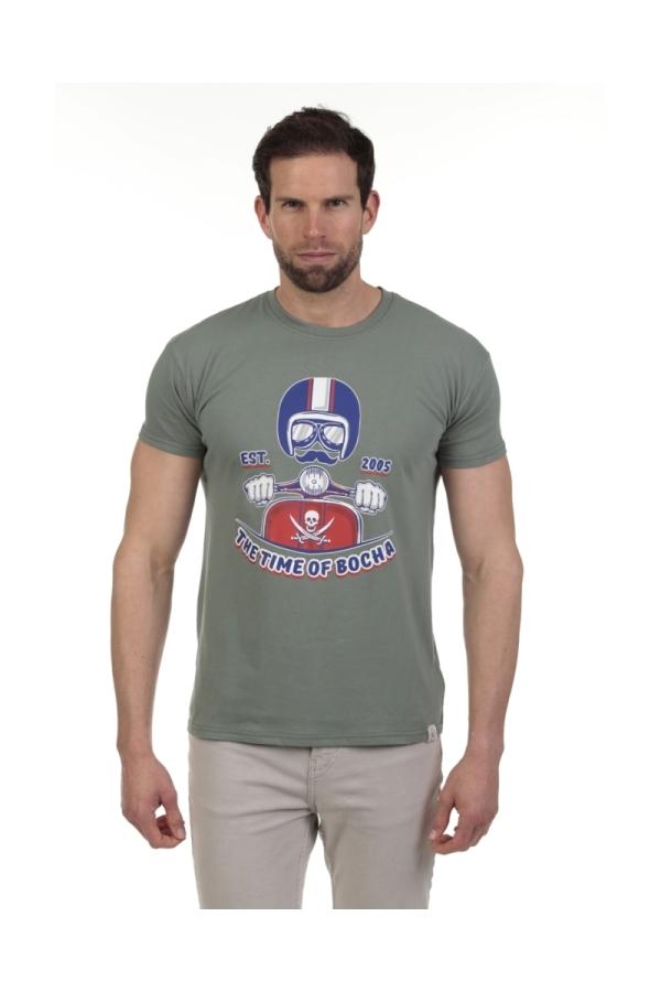 the time of bocha polo team Camiseta Motorino 2005 Hombre The Time Of Bocha QV1C07 Verde