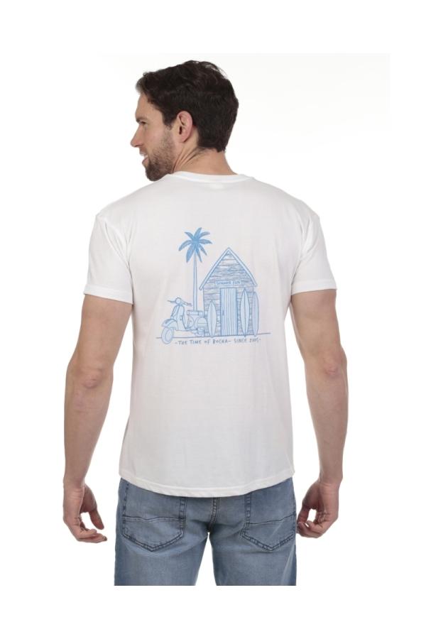 The Time Of Bocha Polo Team Camiseta Paradise Hombre The Time Of Bocha QV1C17 Blanco