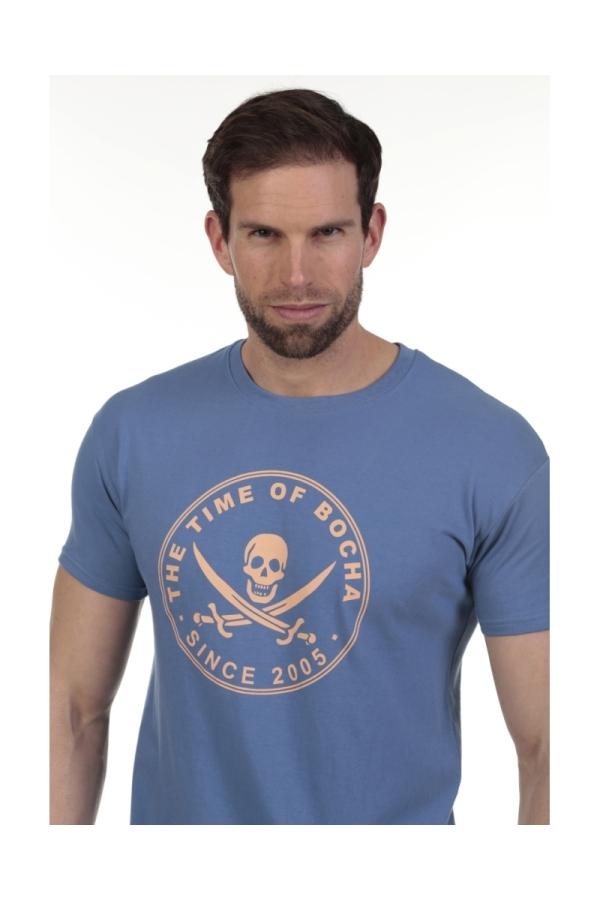 The Time Of Bocha Polo Team Camiseta Pirata Hombre The Time Of Bocha QV1C40 Azul.Jea